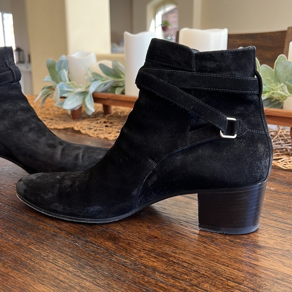 SAINT LAURENT
Suede Jodhpur Calfskin Blake Ankle Boots size 42 color black - Picture 2 of 16